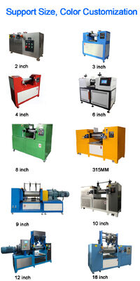Silicone Rubber Two Roll Mill Lab Rubber Mixing Mill Variable Speed Two Roll Mill with Digital Temperature Control